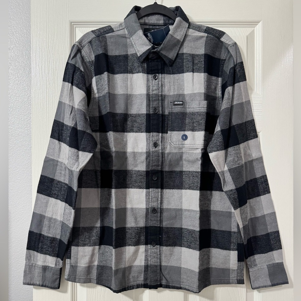 Hollister Gray & Black Flannel Shirt ✨New